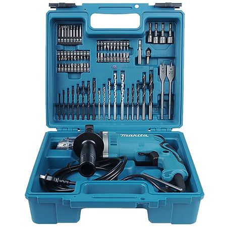 Дрель ручная Makita HP1630KX3, 710W