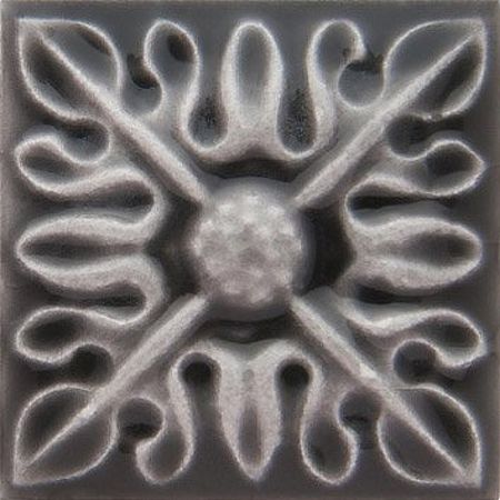Керамическая вставка Adex Studio Relieve Flor № 2 Volcanico ADST4065 3х3 см