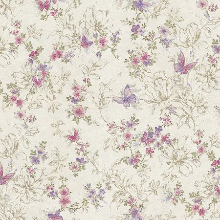 Обои Emiliana Parati Blumarine 5 29026BM Винил на флизелине (1,06*10,05) Бежевый, Бабочки/Цветы