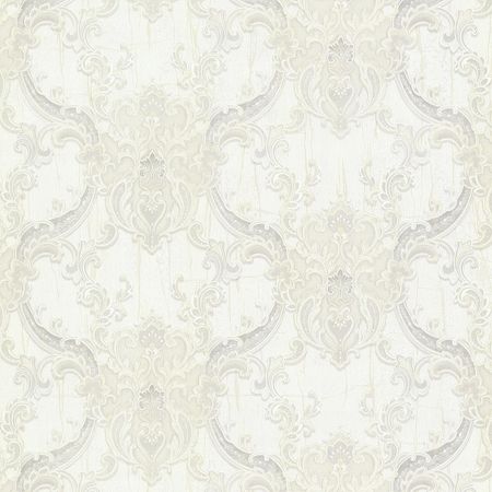 Обои Emiliana Parati Valentin Yudashkin 5 86066 Винил на флизелине (1,06*10,05) Белый/Бежевый, Дамаск