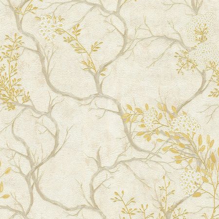 Обои Emiliana Parati Zen 72961 Винил на флизелине (1,06*10,05) Бежевый, Деревья/Цветы