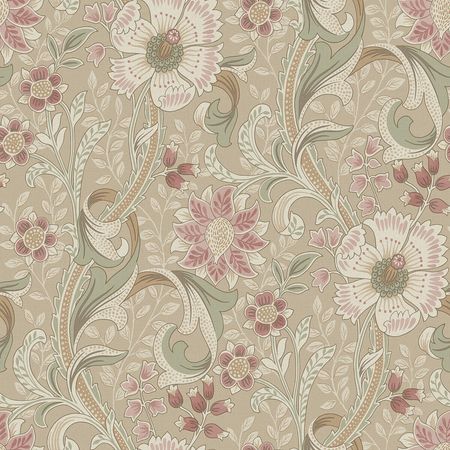 Обои Grandeco Perfect Harmony PH 3110 Винил на флизелине (0,53*10,05) Коричневый/Розовый/Зеленый, Цветы/Листья
