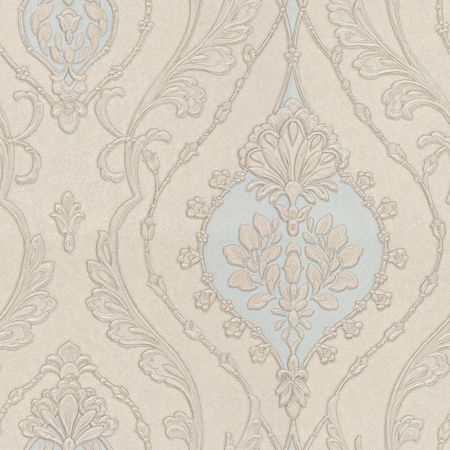 Обои Fipar Grand Classic R 28014 Винил на флизелине (1,06*10,05) Бежевый/Голубой, Орнамент