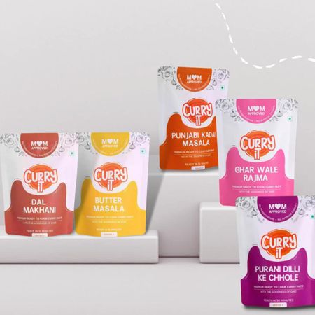 CURRYiT Готовый вегетарианский комбо с индийским соусом масала (Пакет из 5) Pack of 5