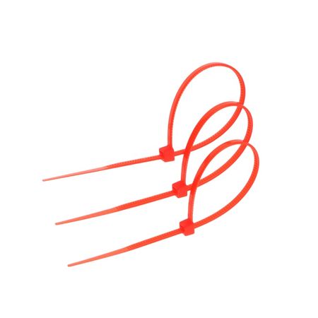 Хомут нейлоновый для стяжки, ТУНДРА, 2.5×150 мм, красный, 25 шт.