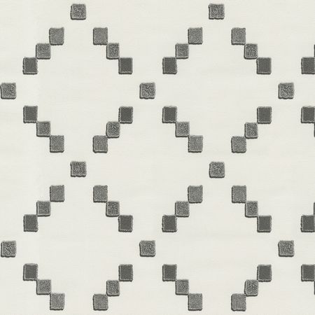 Обои Emiliana Parati Chromatic 45136 Винил на флизелине (0,70*10,05) Белый/Серебряный, Геометрия/Ромб