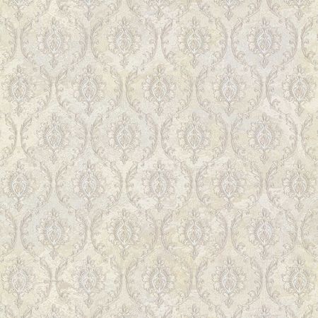 Обои Decori-Decori Carrara 2 83656 Винил на флизелине (1,06*10,05) Серый/Бежевый, Дамаск