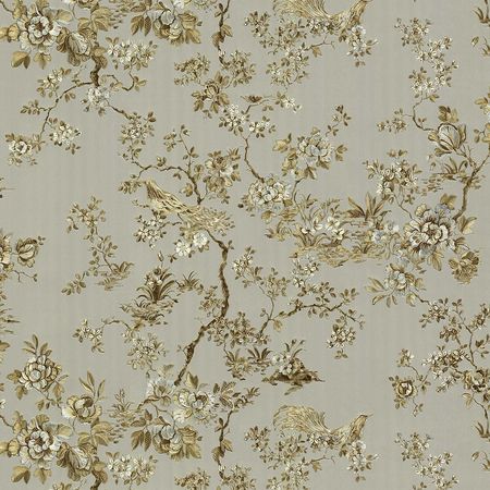 Обои Emiliana Parati Roberto Cavalli 8 19050 Винил на флизелине (1,06*10,05) Бежевый, Птицы/Цветы