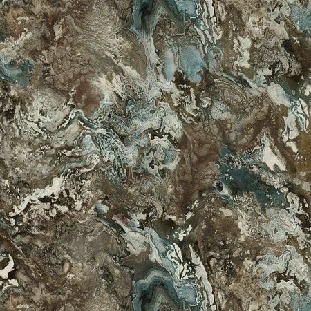 Обои Emiliana Parati Carrara 3 84611 Винил на флизелине (1,06*10,05) Коричневый/Бирюзовый, Мрамор