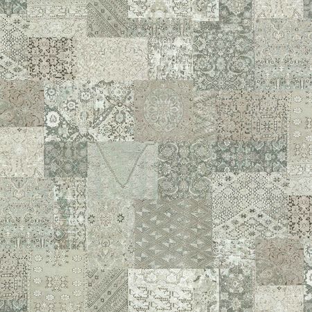 Обои Emiliana Parati Tesori dOriente 97207 Винил на флизелине (1,06*10,05) Бежевый/Зеленый, Пэчворк/Орнамент