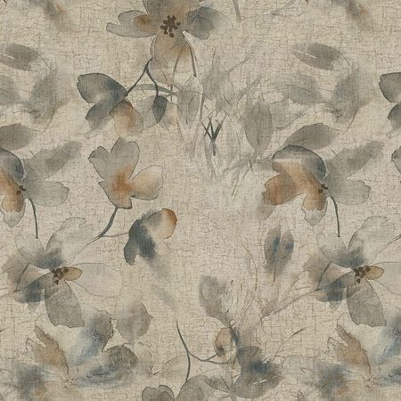 Обои Emiliana Parati Zen 72955 Винил на флизелине (1,06*10,05) Коричневый, Цветы