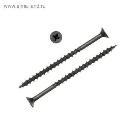 Саморез 4.2×70 мм ТУНДРА PREMIUM, потай, крупная резьба, шлиц PH, фосфатированный, 1 кг