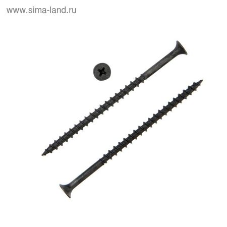 Саморез 4.2×89(90 мм) ТУНДРА PREMIUM, потай, крупная резьба, шлиц PH, фосфатированный, 1 кг