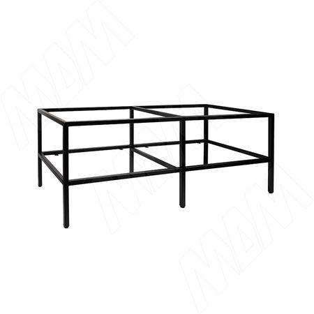 Металлокаркас-тумба напольная для ТВ 1200x450x450мм, черный (RAL 9005, муар) (MF.03.1200x450x450.BLC)