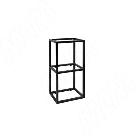 Металлокаркас-стеллаж 250х660х340мм на 3 полки, черный (RAL 9005, муар) (MF.12.250х660х340.BLC)