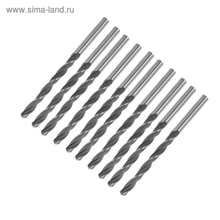 Сверло по металлу ТУНДРА, HSS, цилиндрический хвостовик, 4.2×75 мм, 10 шт.
