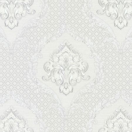 Обои Emiliana Parati Gianfranco Ferre Home 3 62042 Винил на флизелине (1,06*10,05) Белый, Дамаск