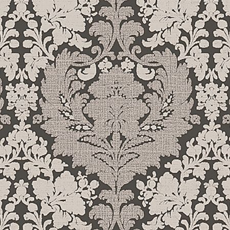 Обои Alessandro Allori Barbara 2610-6 Винил на флизелине (1,06*10,05) Черный, Дамаск