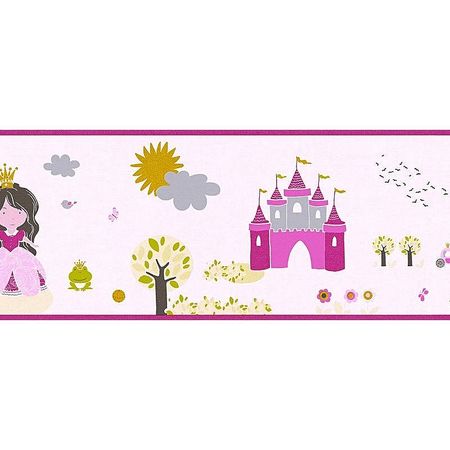 Бордюр детский AS Creation Little Stars 35853-1 Винил на флизелине (0,17*5) Розовый, Принцессы