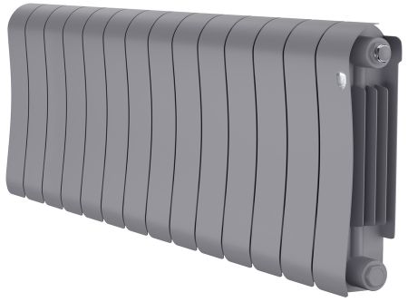 Биметаллический радиатор Royal Thermo Infinity 300 Silver Satin - 14 секц.