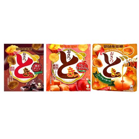 UHA Taste Sugar Osatsudoki со вкусом запеченного шоколада 60 г со вкусом яблочной карамели 60 г со вкусом кленового масла 60 г Ассорти из 2 пакетиков & &