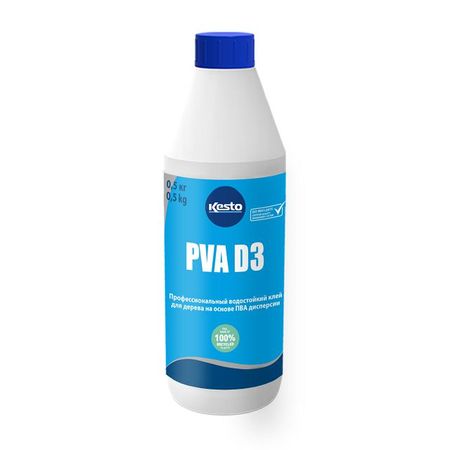клей ПВА водостойкий KESTO PVA D3 Кестокол Д300 0,5кг, арт.80640