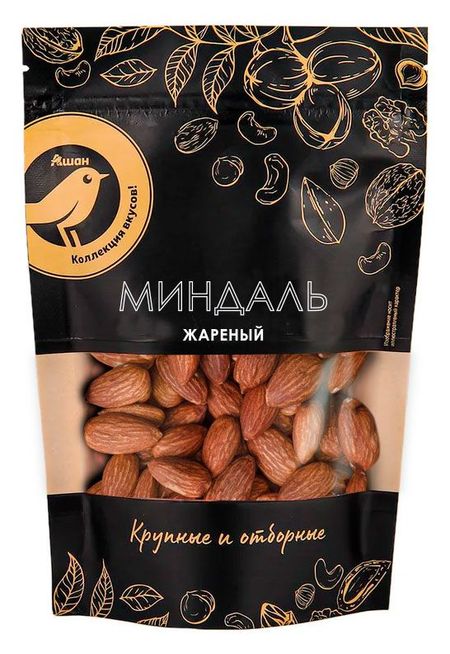 Миндаль АШАН Золотая птица жареный, 135 г