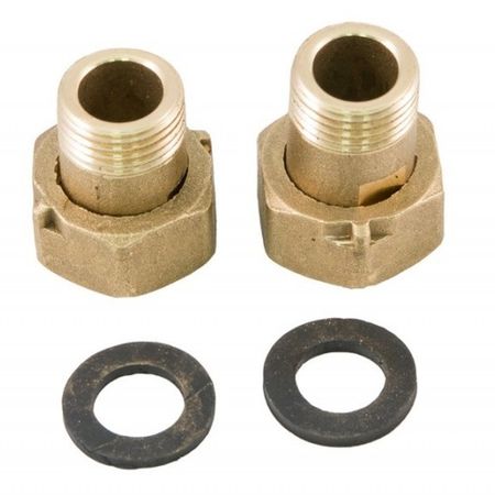 сгон для счетчика DN15 3/4" ВР х 1/2" НР с обратным клапаном 2шт