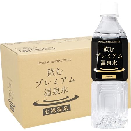 Питьевая премиальная горячая родниковая вода Nanataki Onsen Silica 500 мл x 24 коробки Горячая родниковая вода Silica вода Жесткая вода 37 мг/л бутылки/1