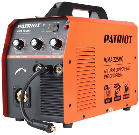 Сварочный полуавтомат Patriot инвертор WMA 225MQ MIG/MAG/MMA Сварочный полуавтомат Patriot инвертор WMA 225MQ MIG/MAG/MMA