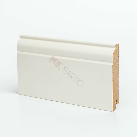 Плинтуса Deartio Премиум  U 104-100 RAL 9010 Кремовый МДФ 2050х100х16 мм