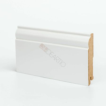 Плинтуса Deartio Премиум  U 104-100  Белый МДФ 2050х100х16 мм