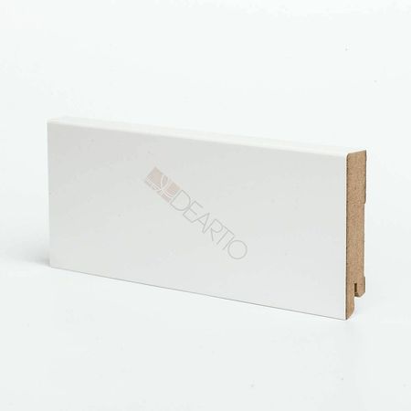 Плинтуса Deartio Премиум U 106-80 Белый МДФ 2050х80х16 мм
