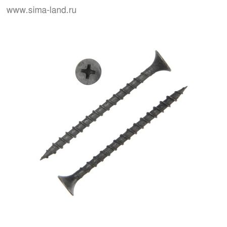 Саморез 3.5×51 мм ТУНДРА PREMIUM, потай, крупная резьба, шлиц PH, фосфатированный, 1 кг