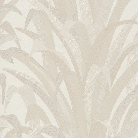 Обои Grandeco Cumaru CU 3001 Винил на флизелине (0,53*10,05) Бежевый/Белый, Листья