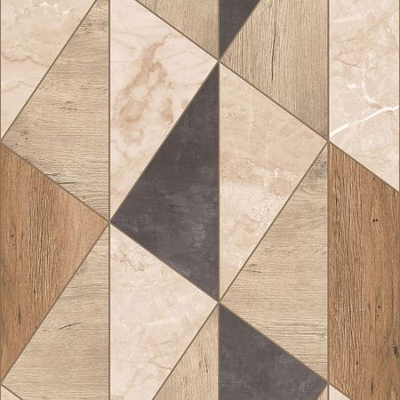 Обои Grandeco Arcadia A 65103 Винил на флизелине (0,53*10,05) Бежевый/Коричневый, Геометрия