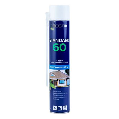 пена монтажная BOSTIK Standard 60 бытовая 750мл, арт.20020017