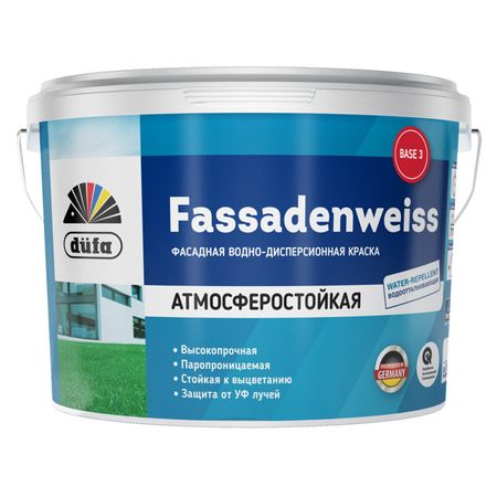 краска в/д DUFA Fassadenweiss фасадная бесцветная 10л, арт.Н0000002304