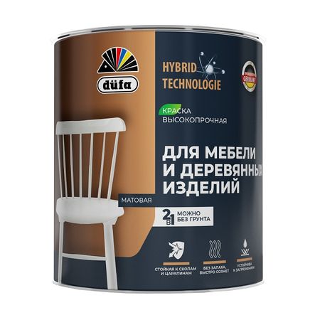 эмаль акриловая DUFA Для мебели и деревянных изделий белая 0,75л, арт.МП00-012543