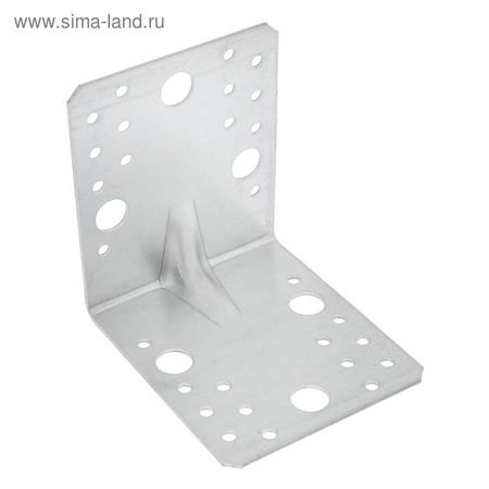 Уголок крепёжный ТУНДРА krep, усиленный, 105×105×90×2 мм, ГОЦ, в упаковке 1 шт.