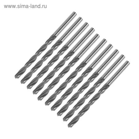 Сверло по металлу ТУНДРА, HSS, цилиндрический хвостовик, 4.7×80 мм, 10 шт.