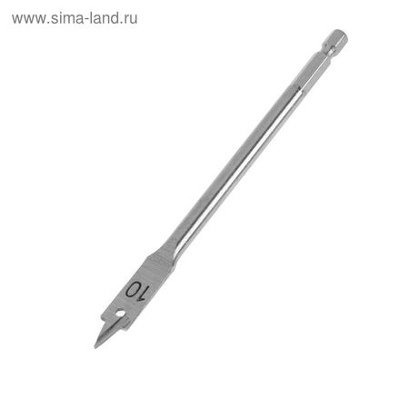 Сверло по дереву перовое ТУНДРА, шестигранный хвостовик, 10×152 мм