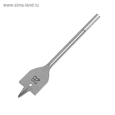 Сверло по дереву перовое ЛОМ, шестигранный хвостовик, 28×152 мм
