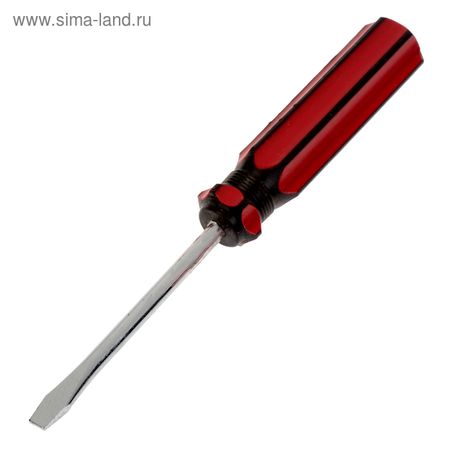 Отвертка шлицевая ЛОМ, пластиковая рукоятка, SL5×75 мм