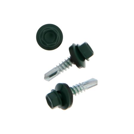 Саморезы кровельные, HAUPT 5.5×25 RAL6005, зеленый мох 250 шт.