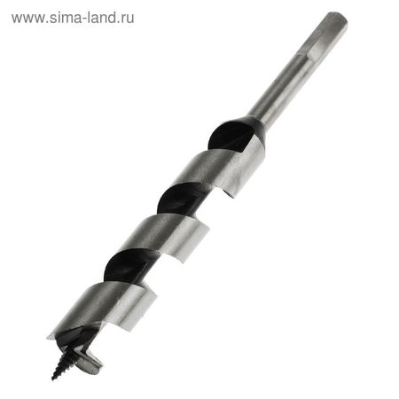 Сверло по дереву шнековое ТУНДРА, шестигранный хвостовик, 25×230 мм