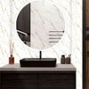 Стеновая панель ПВХ «Мрамор Бьянко 671/1» Slim Light, 2600×250×5 мм, цвет белый/золотой