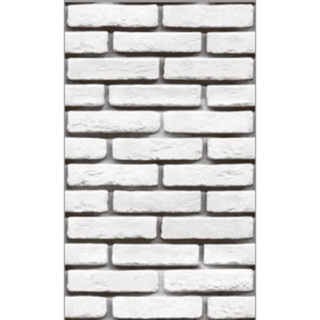 Стеновая панель ПВХ «Кирпич Барокко 734» Slim Premium, 2600×250 мм, цвет белый