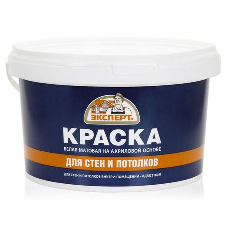 краска для стен и потолков ЭКСПЕРТ белая 3кг, арт.15761
