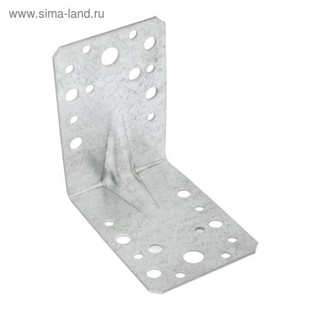 Уголок крепёжный ТУНДРА krep, 90х90х65х2 мм, усиленный, ГОЦ, 1 шт.